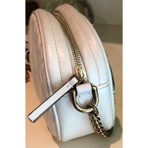 TORY BURCH Kira Flora Printed Leather Handbag Camera Quilted Crossbody - Picture 7 of 14